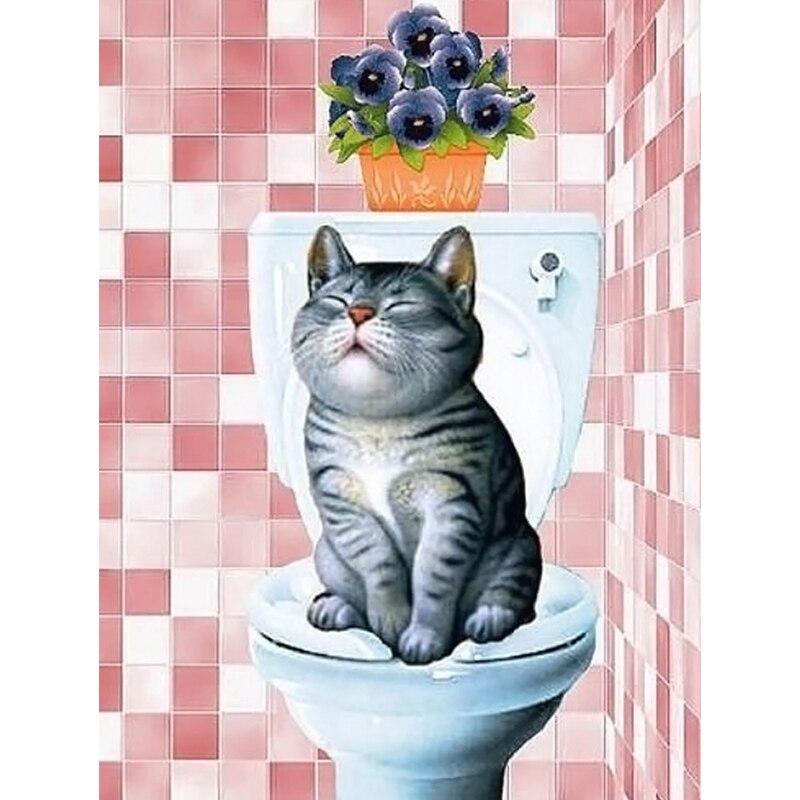 Katze Auf Der Toilet...