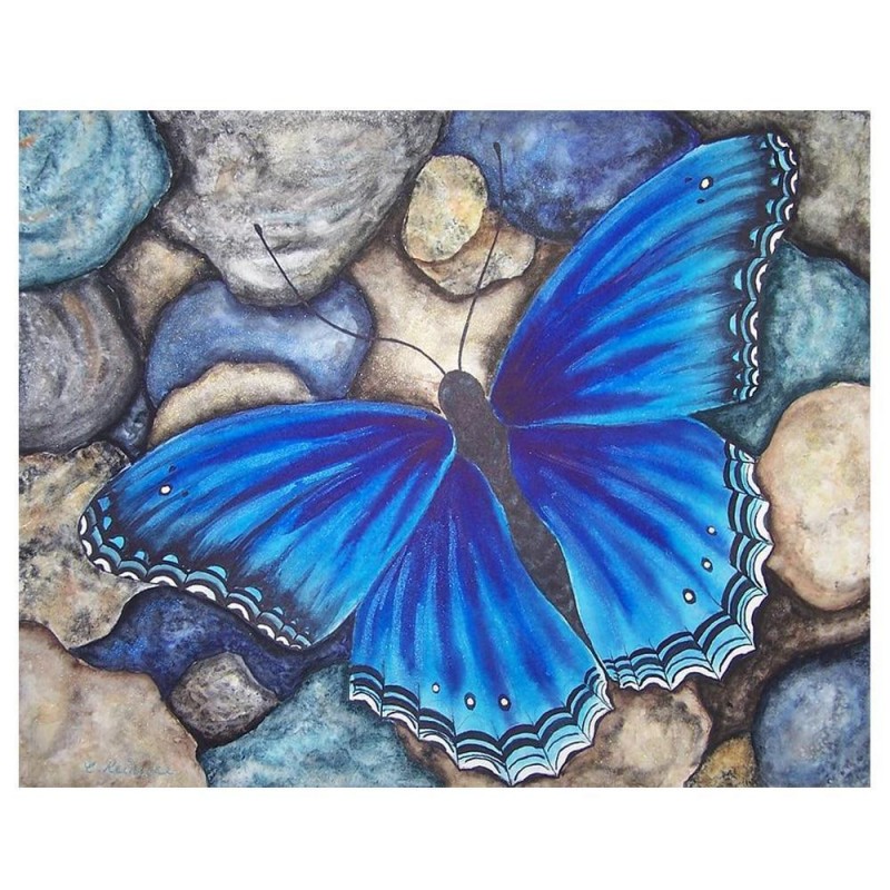 Blauer Schmetterling