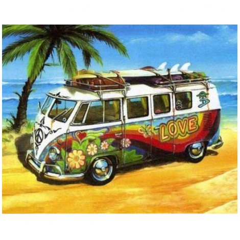 Alter VW-Bus - Palme